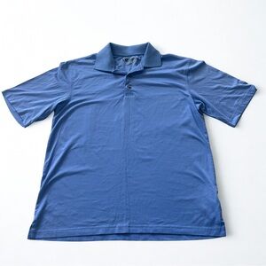 Pebble Beach Cornflower Solid Blue Men’s Golf Polo Size Medium Workwear Casual